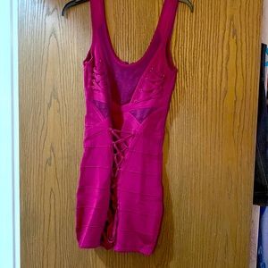 Beautiful fuchsia spandex Bebe dress never worn